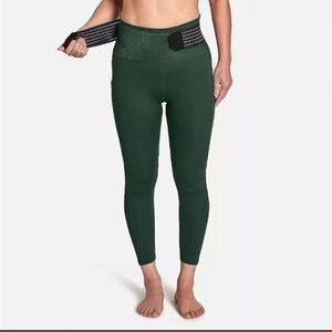 TOMMIE COPPER ADJUSTABLE LOWER BACK SUPPORT COMPRESSION LEGGINGS Size XL